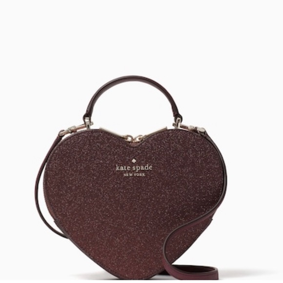 kate spade Handbags - Kate Spade Love Shack Glitter Heart Bag Deep Nova